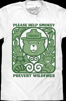 Help Prevent Wildfires Smokey Bear T-Shirt