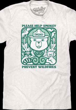 Help Prevent Wildfires Smokey Bear T-Shirt