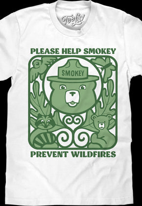 Help Prevent Wildfires Smokey Bear T-Shirt