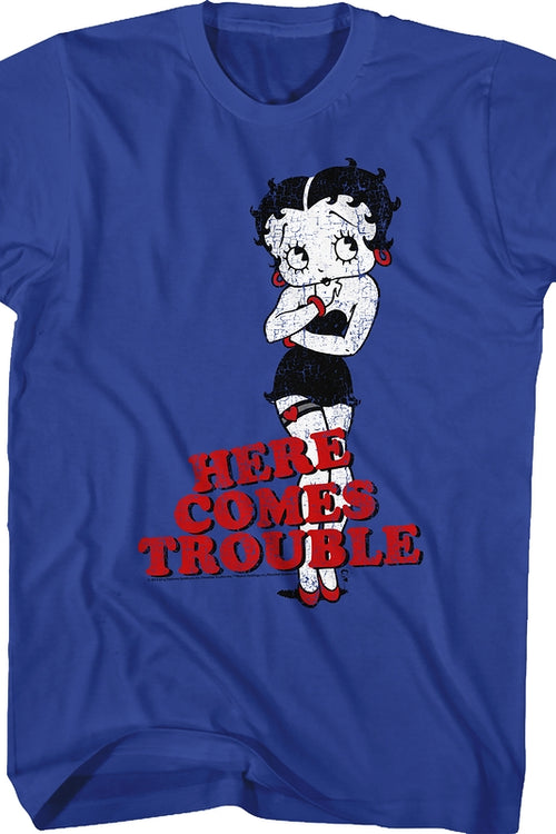 Here Comes Trouble Betty Boop T-Shirtmain product image