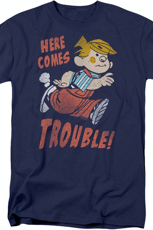 Here Comes Trouble Dennis the Menace T-Shirtmain product image