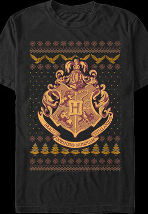 Hogwarts Faux Ugly Christmas Sweater Harry Potter T-Shirt