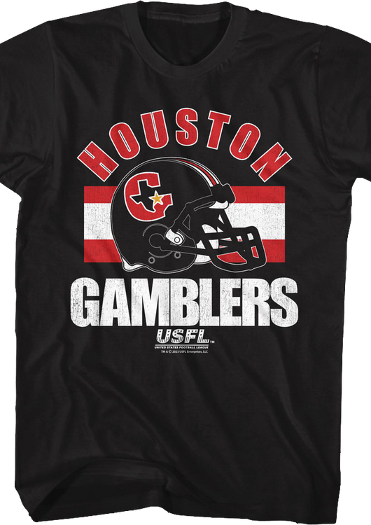 Houston Gamblers Helmet USFL T-Shirt - main product image