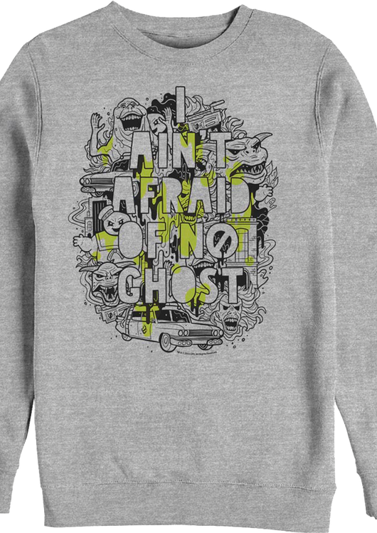 I Ain't Afraid Of No Ghost Sketch Ghostbusters Sweatshirt - main product image