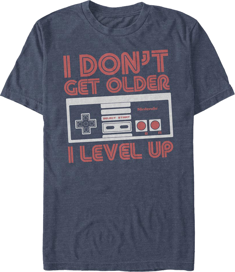 I Don't Get Older I Level Up Nintendo T-Shirt - Main Image