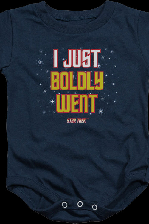 I Just Boldly Went Star Trek Infant Snapsuitmain product image