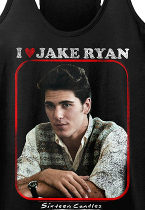 I Love Jake Ryan Sixteen Candles Racerback Tank Top