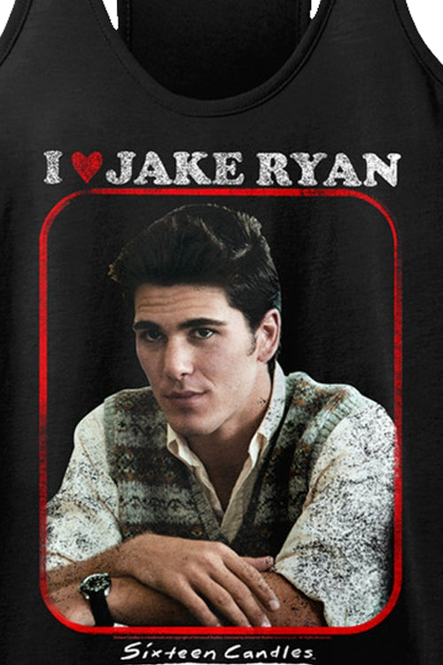 I Love Jake Ryan Sixteen Candles Racerback Tank Topmain product image