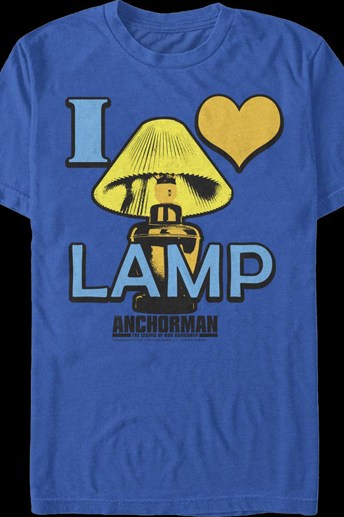 I Love Lamp Anchorman The Legend of Ron Burgundy T-Shirtmain product image