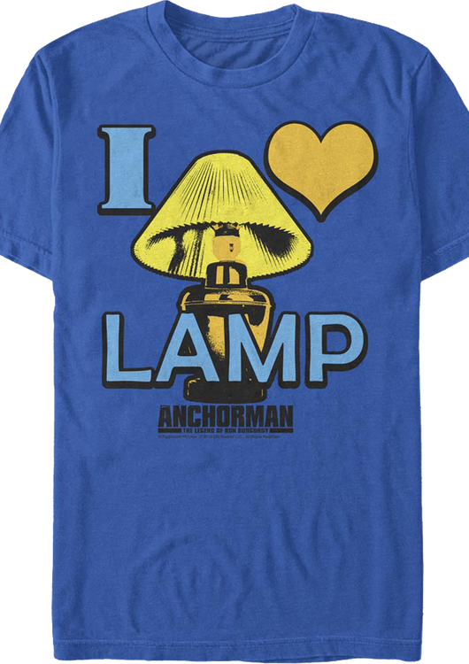 I Love Lamp Anchorman The Legend of Ron Burgundy T-Shirt - main product image