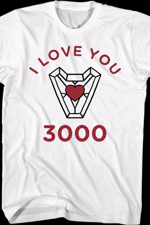 I Love You 3000 Iron Man Heart Marvel Comics T-Shirtmain product image