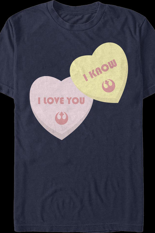 I Love You I Know Candy Hearts Star Wars T-Shirtmain product image