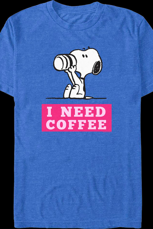 I Need Coffee Peanuts T-Shirtmain product image
