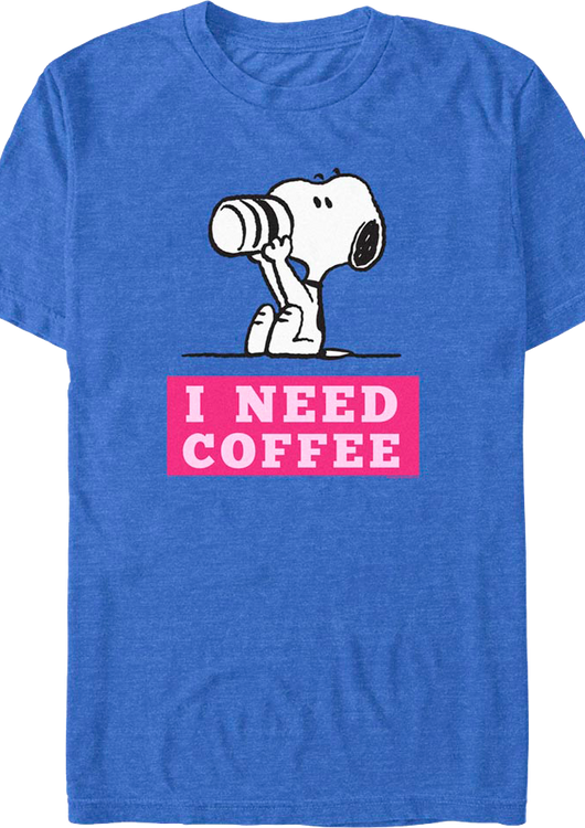 I Need Coffee Peanuts T-Shirt - main product image