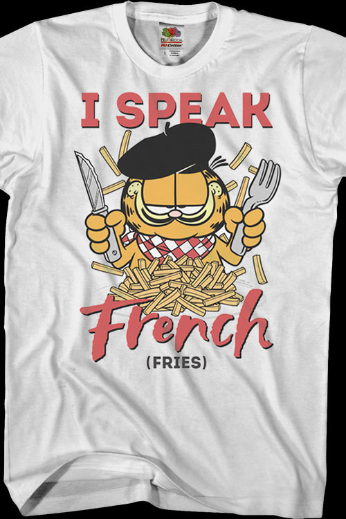 I Speak French Fries Garfield T-Shirtmain product image