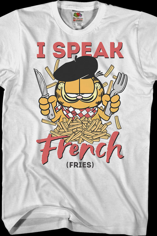 I Speak French Fries Garfield T-Shirtmain product image