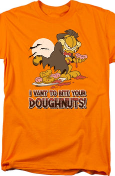 I Vant To Bite Your Doughnuts Garfield T-Shirt