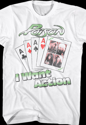 I Want Action Playing Cards Poison T-Shirt