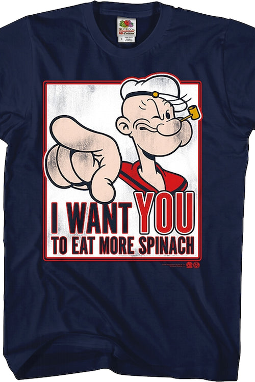 I Want You To Eat More Spinach Popeye T-Shirtmain product image