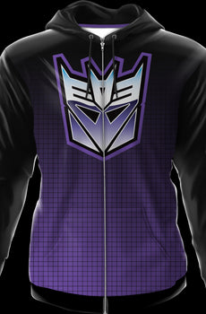 Icon Fade Activewear Decepticon Logo Transformers Hoodie