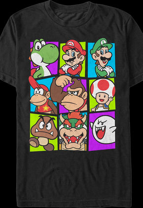 Iconic Character Blocks Super Mario Bros. T-Shirt