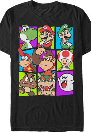 Iconic Character Blocks Super Mario Bros. T-Shirt