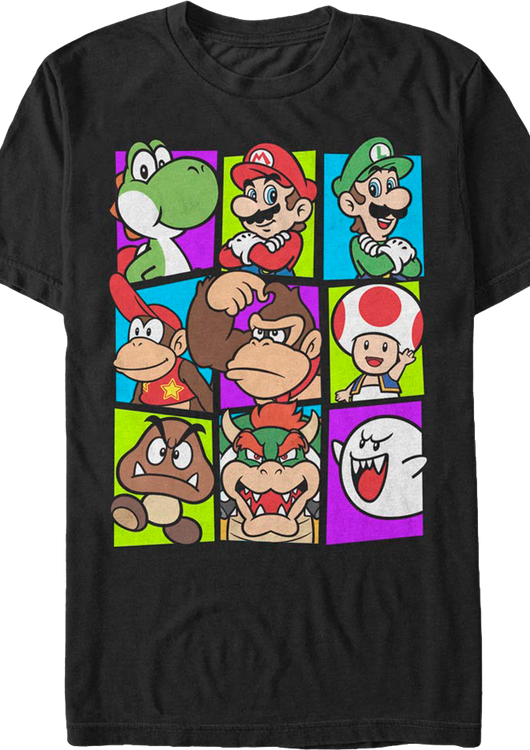 Iconic Character Blocks Super Mario Bros. T-Shirt - main product image