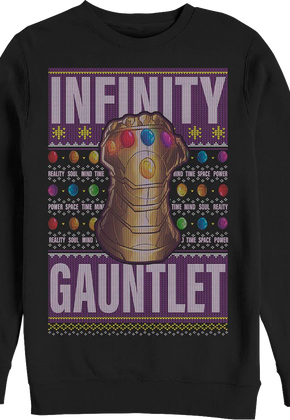 Infinity Gauntlet Faux Ugly Sweater Marvel Comics Christmas Sweatshirt