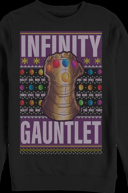 Infinity Gauntlet Faux Ugly Sweater Marvel Comics Christmas Sweatshirtmain product image
