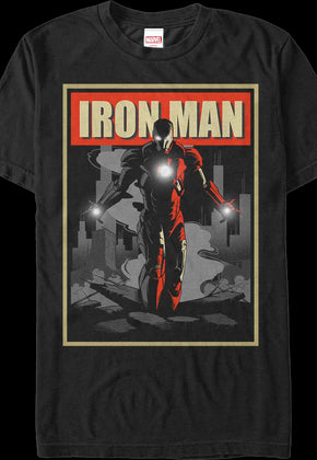 Iron Man Shadow Poster Marvel Comics T-Shirt