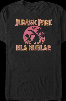 Isla Neblar Silhouettes Jurassic Park T-Shirt