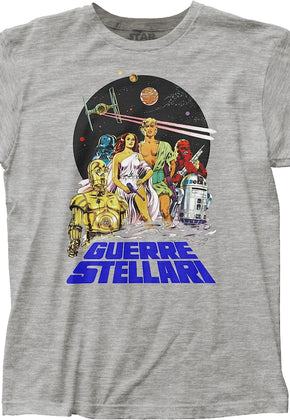 Gray Italian Poster Star Wars T-Shirt