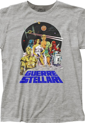 Gray Italian Poster Star Wars T-Shirt