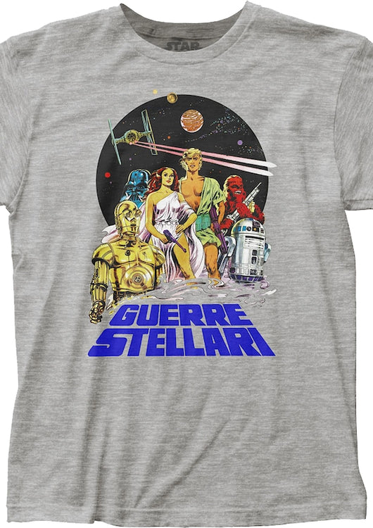 Gray Italian Poster Star Wars T-Shirt - main product image