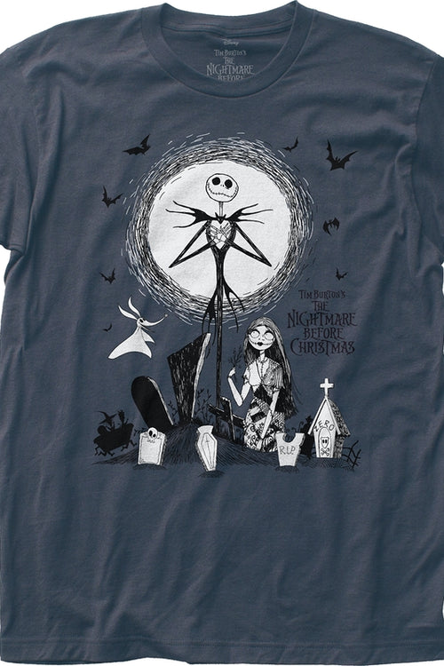 Jack and Sally Nightmare Before Christmas T-Shirtmain product image