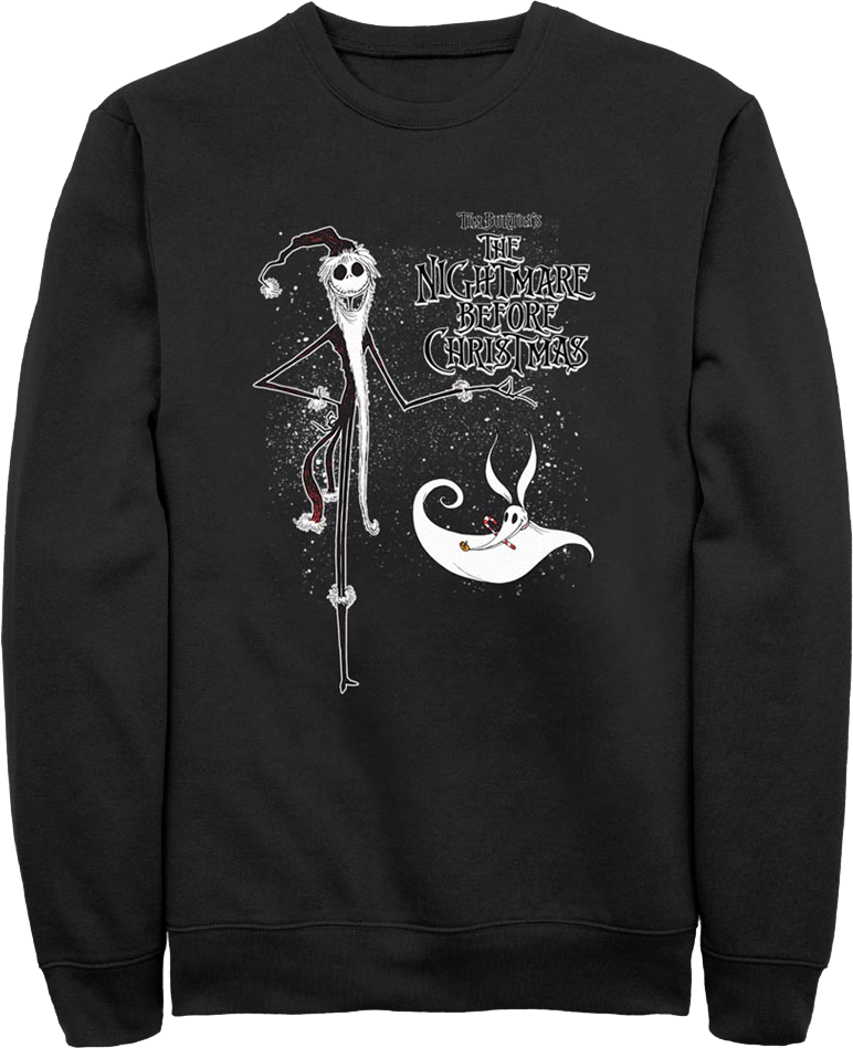 Jack Skellington And Zero Nightmare Before Christmas Sweatshirt
