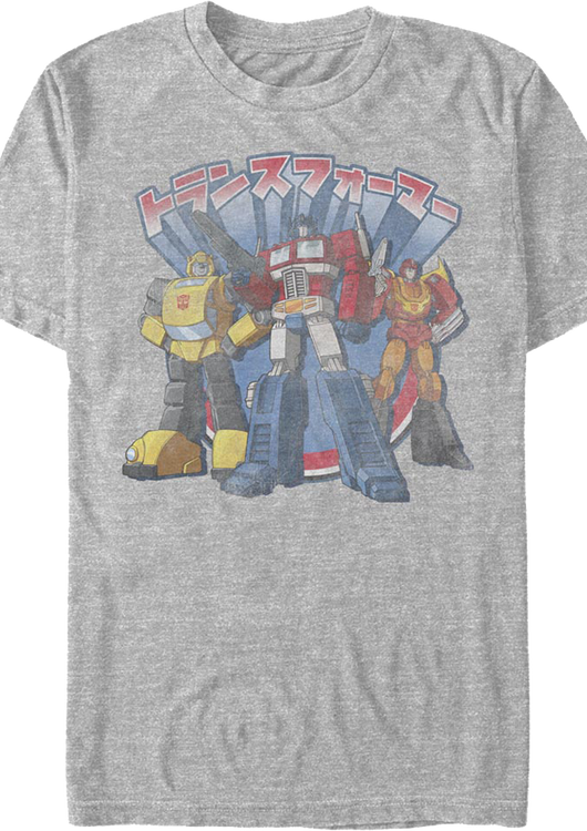 Japanese Text Autobots Transformers T-Shirt - main product image