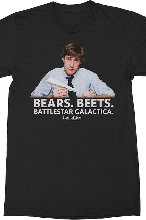 Jim Halpert Bears Beets Battlestar Galactica The Office T-Shirtmain product image