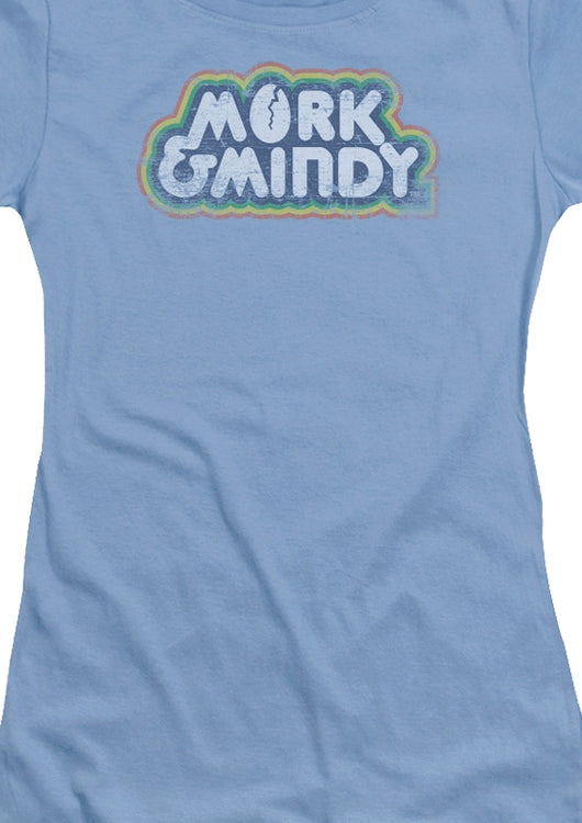 Ladies Mork and Mindy Distressed Logo Shirt - main product image
