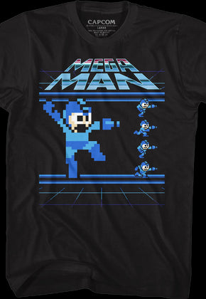 Jumping and Running Mega Man T-Shirt