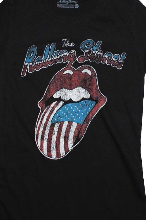 Rolling stones t shirt american flag tongue online