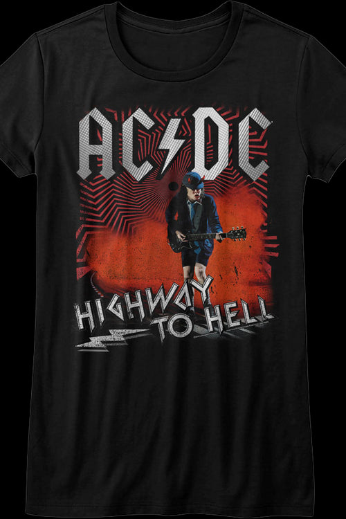 Ladies Angus Young Highway To Hell ACDC Shirtmain product image