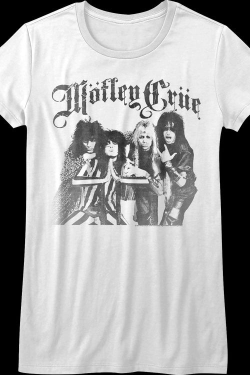 Ladies Black and White Motley Crue Shirtmain product image