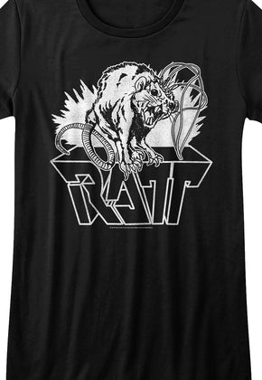Ladies Black and White Ratt Shirt