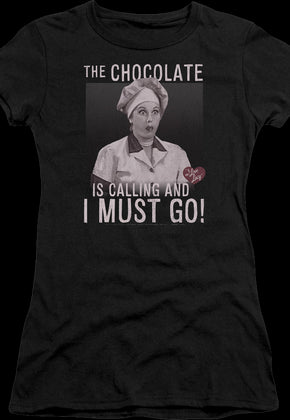 Ladies Chocolate Is Calling I Love Lucy Shirt