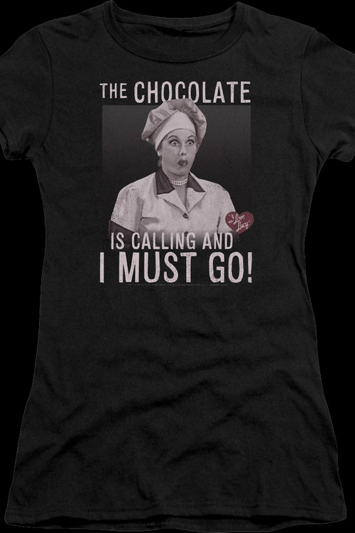 Ladies Chocolate Is Calling I Love Lucy Shirtmain product image