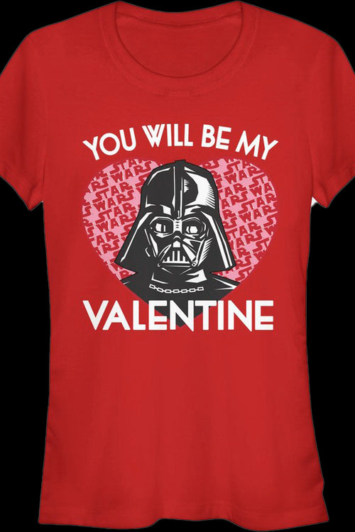 Ladies Darth Vader Valentine Star Wars Shirtmain product image