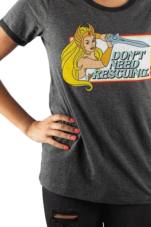 Junior Don't Need Rescuing She-Ra Masters of the Universe Ringer Shirtmain product image