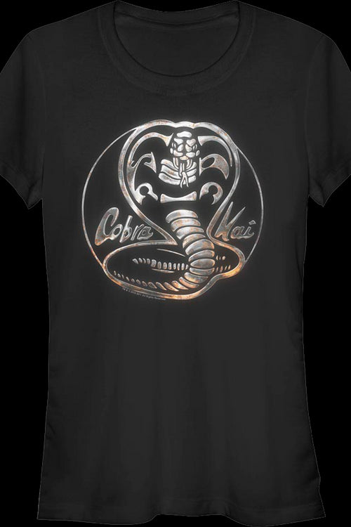 Ladies Faux Chrome Logo Cobra Kai Shirtmain product image