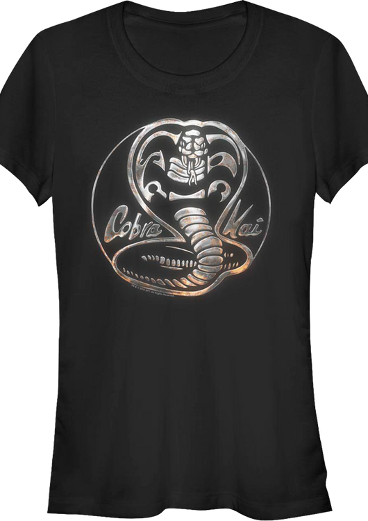 Ladies Faux Chrome Logo Cobra Kai Shirt - main product image